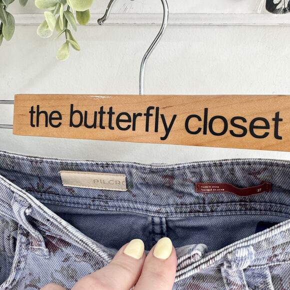 Anthropologie Pilcro Floral Print Slim Fit Boyfriend Jeans 27 CP - Picture 5 of 5